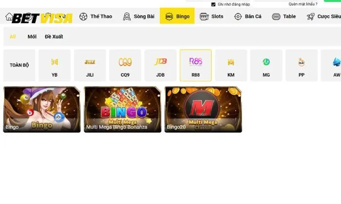 Đôi nét về tựa game Bingo R88 Betvisa