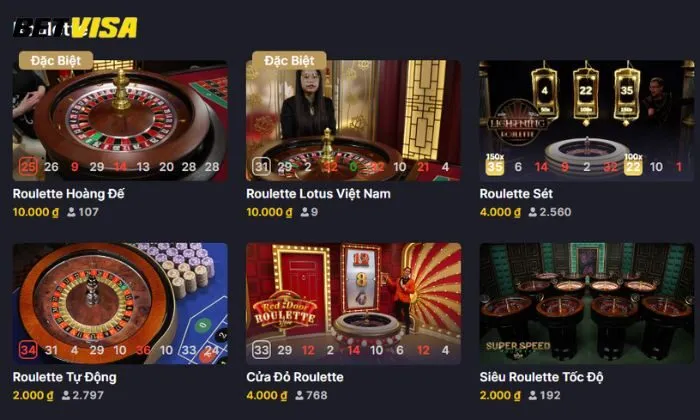 Casino EVO Betvisa thu hút đông đảo người chơi