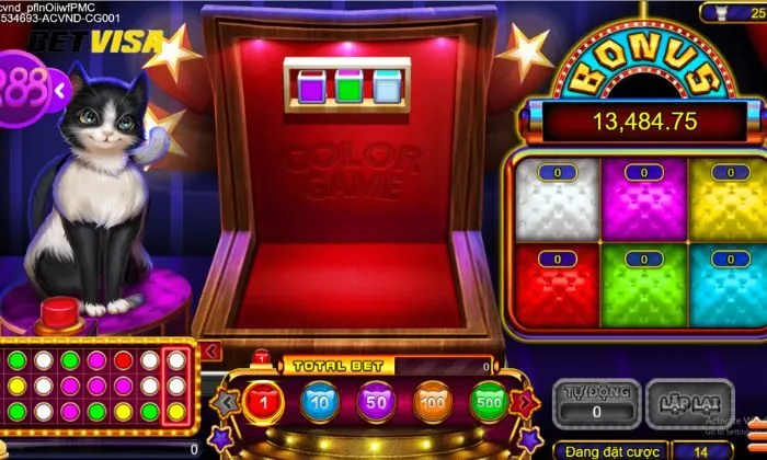 Giao diện game Color Game Betvisa bắt mắt, âm thanh sống động