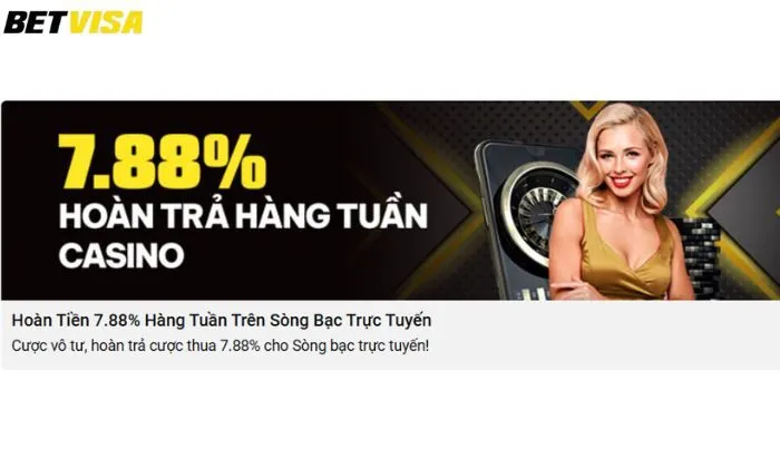 Hoàn trả hàng tuần Casino trực tuyến