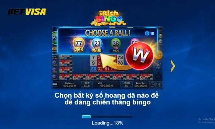 iRich Bingo Betvisa là tựa game nổ hũ hấp dẫn được phát triển bởi nhà cái Betvisa