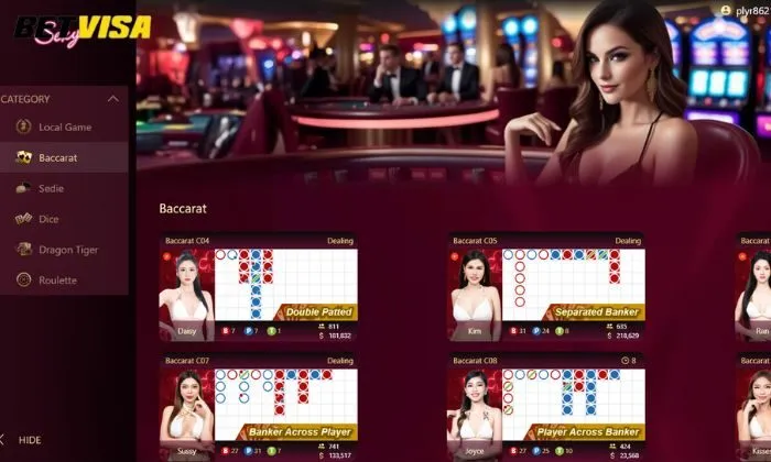 Sảnh game Sexy Lobby Betvisa sở hữu nhiều ưu điểm nổi bật